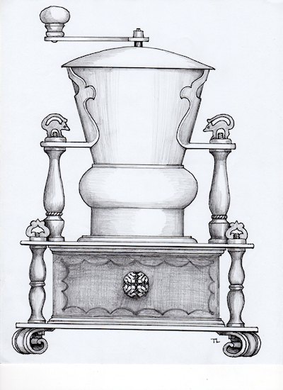 Coffee Mill Drawing